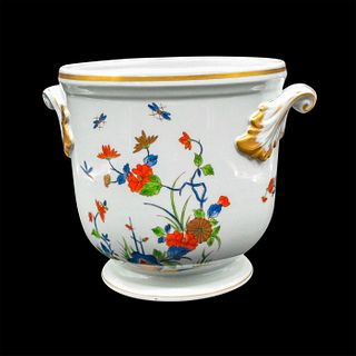 Vintage Vista Alegre Floral Motif Porcelain Cachepot