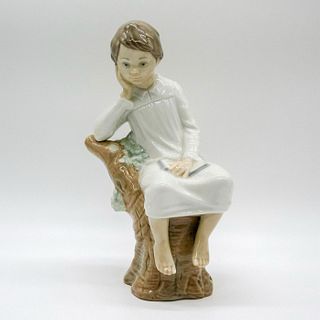Little Boy Thinking 1004876 - Lladro Porcelain Figurine