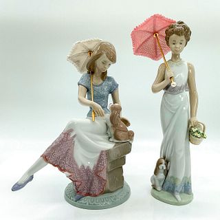 2pc Lladro Figures, Picture Perfect 7612 Garden Classic 7617