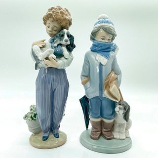 2pc Lladro Figurines, My Buddy 7609, Winter 5220