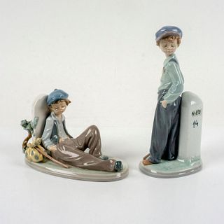 2pc Lladro Figurines, Time To Rest 5399, The Wanderer 5400