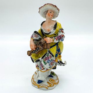Antique Samson Porcelain Figurine, Lady with Instrument