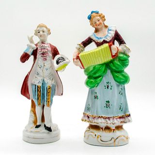2pc Vintage Figurine, 18th Century Man and Woman