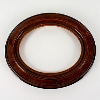 Vintage Oval Wooden Hand Carved Frame