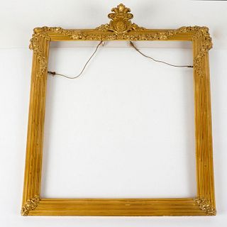 Vintage Rococo Style Gilded Wooden Hand Carved Ornate Frame