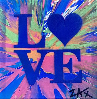 E.M. Zax Original Painting on Canvas  "Love "