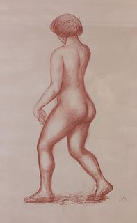 Aristide Maillol "Red Woman" Lithograph