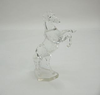 Swarovski Crystal Rearing Horse Figure with Box.