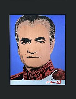 Iran King, Mohammad Reza Shah Pahlavi Portrait, An ANDY WARHOL Lithography