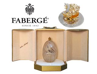 The Coral Egg 1988, Theo FABERGE Coral Crystal Egg, Limited Edition, Boxed