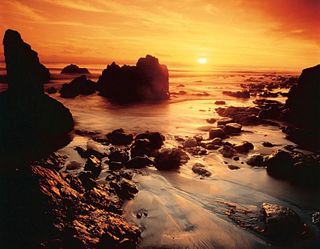 Nick Rodionoff-Low Tide at Sunset Photograph on canvas