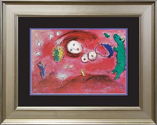 Marc Chagall Lithograph after Chagall  Hand signed