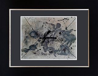 Antoni Tapies color plate lithograph after Tapies