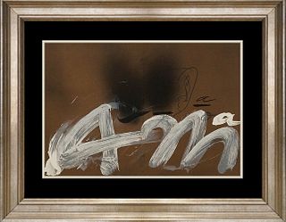 Tapies Original Lithograph after Tapies over 60 years old