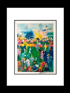 LeRoy Neiman Hand Signed Lithograph Derby Day Paddock