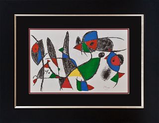 Joan Miro Lithograph after Miro  hand signed by the artist.
