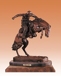 Frederic Remington Whooly Chaps Bronze Sculpture
