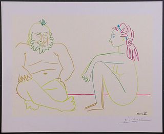 Style of Pablo Picasso: Homme et Femme Nue