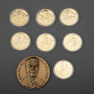 Colección de monedas conmemorativas de los padres fundadores de Estados Unidos Estados Unidos, siglo XXI Franklin Mint En meta...