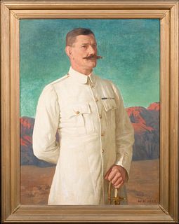 PORTRAIT OF MAJOR H. R. LAWRENCE OIL PAINTING