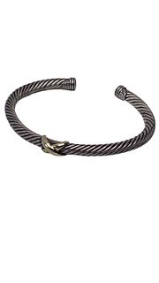 David Yurman 14k Gold X Flat Tips Wire Bracelet