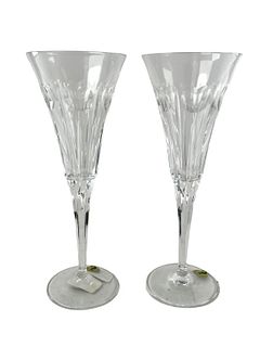 Pair of WATERFORD CRISTAL Love Champagne Flute
