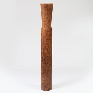  Palmwood Vase on Pedestal, by Jérome Abel Seguin 