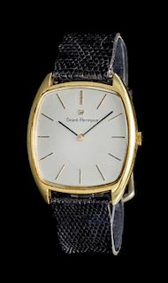 An 18 Karat Yellow Gold Wristwatch, Girard Perregaux,