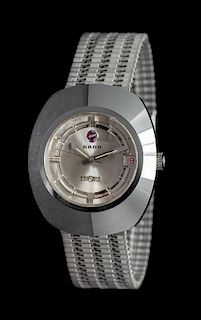 A Stainless Steel "Diastar" Wristwatch, Rado,