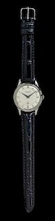 A Stainless Steel Wristwatch, LeCoultre,