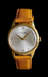 An 18 Karat Yellow Gold Wristwatch, IWC Schaffhausen,