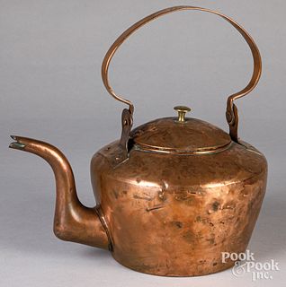 Boston copper kettle, 19th c.