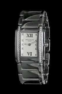 A Stainless Steel and Diamond Ref. 4910/10A Twenty-4 Wristwatch, Patek Philippe,