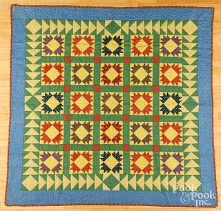 Diamond in a star variant patchwork quilt
