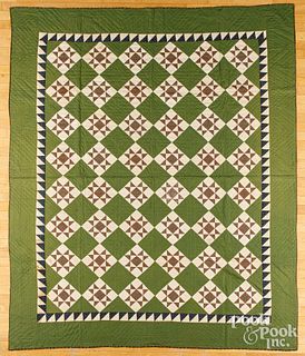 Ohio Star patchwork quilt, ca. 1900