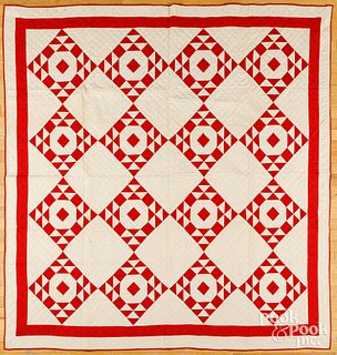 Nest and fledgling patchwork quilt, ca. 1900