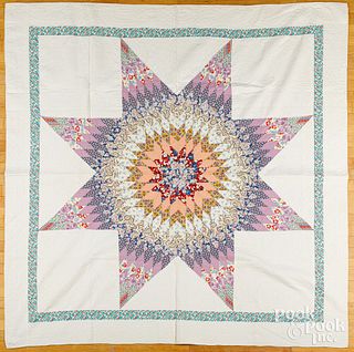 Lone star quilt, early 20th c.