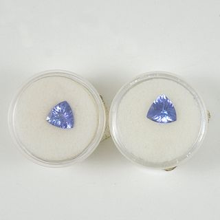 (2) Trilliant Cut Tanzanite Gemstones.