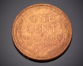 A 1909-S VDB Wheat Cent coin