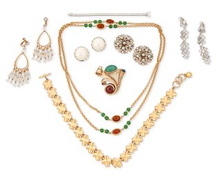 A large group of couture and vintage jewelry