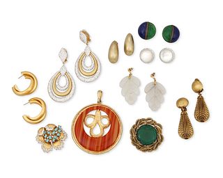 A large group of statement jewelry