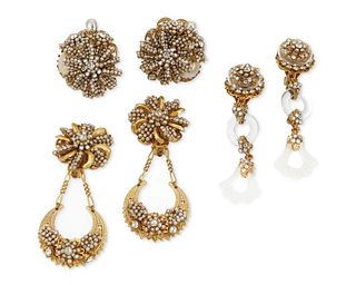 Three pairs of Stanley Hagler earrings