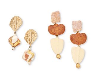 Two pairs of vintage Yves Saint Laurent earrings