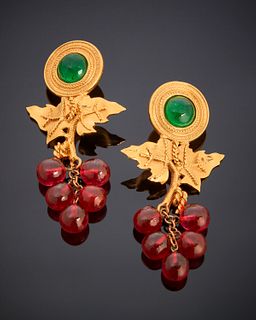 A pair of CHANEL drop earrings