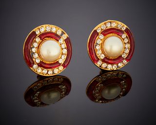 A pair of vintage CHANEL earrings