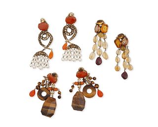 A group of Iradj Moini earrings