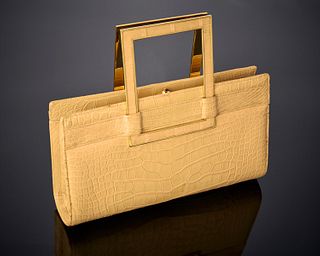 A Judith Lieber envelope clutch handbag