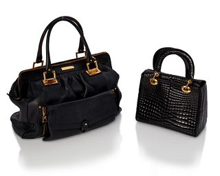 Two leather handbags
