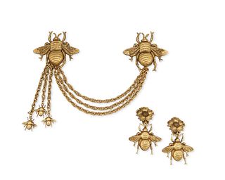 A set of Joseff of Hollywood bee jewelry