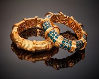 Two vintage Judith Leiber bracelets